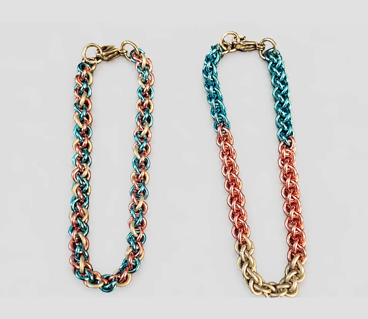 Colorful KrakenMaille chainmaille bracelets