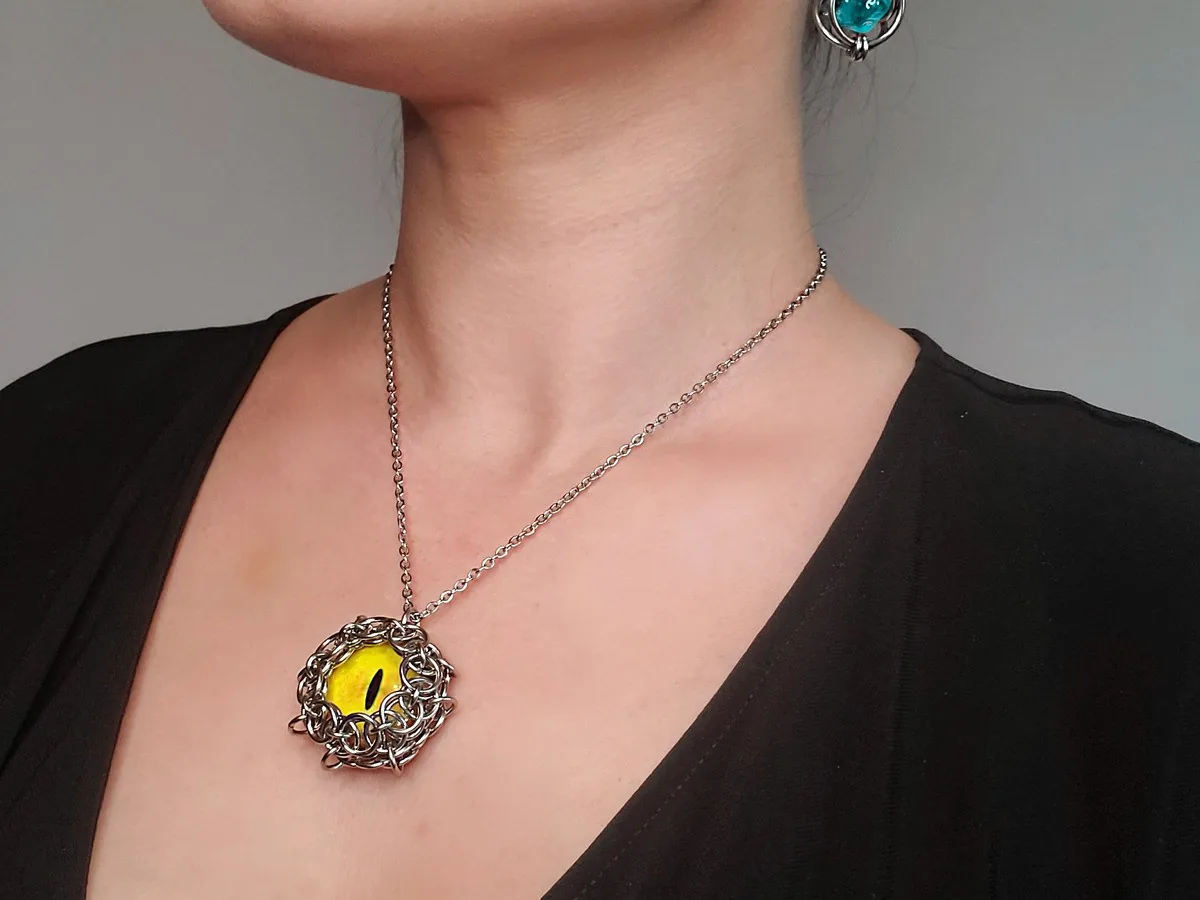 Dragon Eye pendant with yellow eye