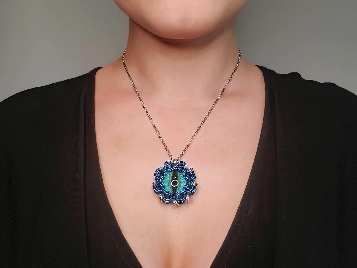 Dragon Eye pendant with blue eye