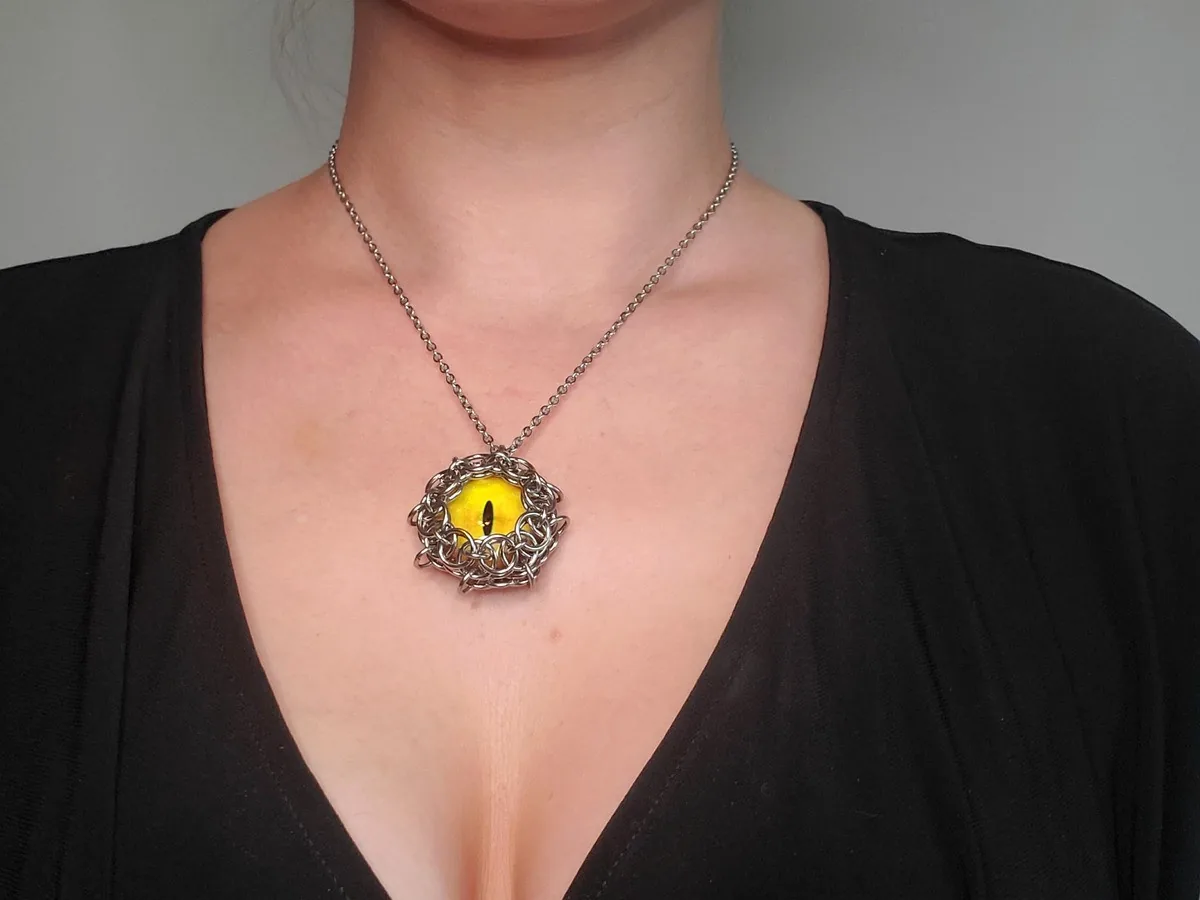 Dragon Eye pendant with yellow eye